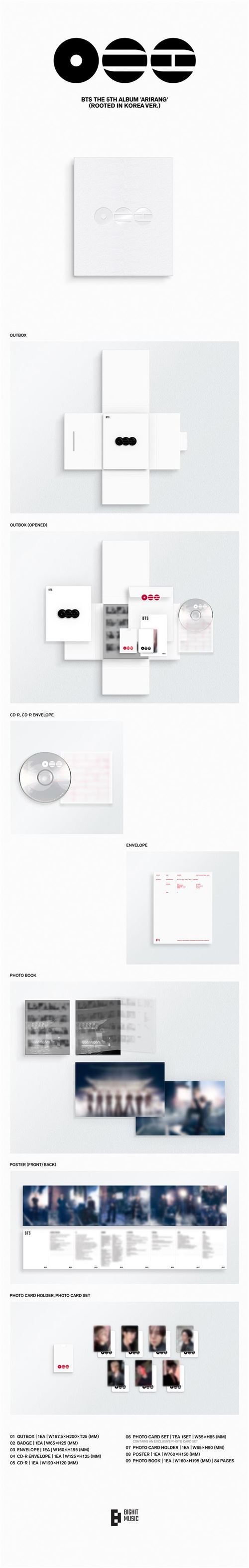 BTS The 5th Album 'ARIRANG' (Rooted in Korea Ver.)NEW