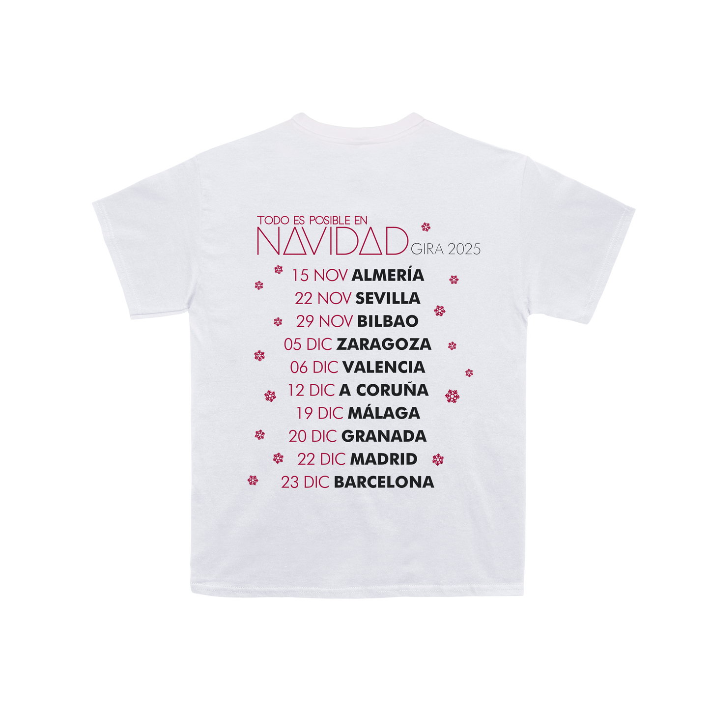 Camiseta "Blanca Navidad" Gira 2025
