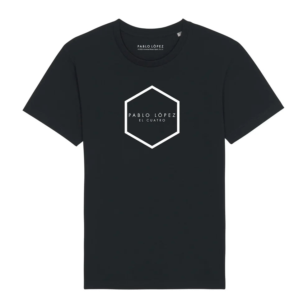 Camiseta negra "El Cuatro"